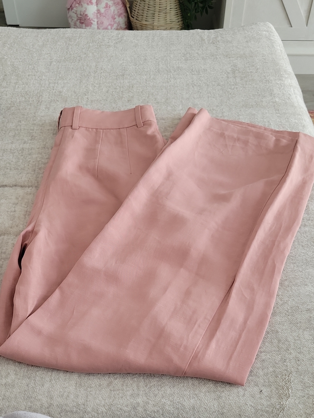 Pink Mare Mare Pants From Anthropologie, Wide-Leg Style, New With Tags